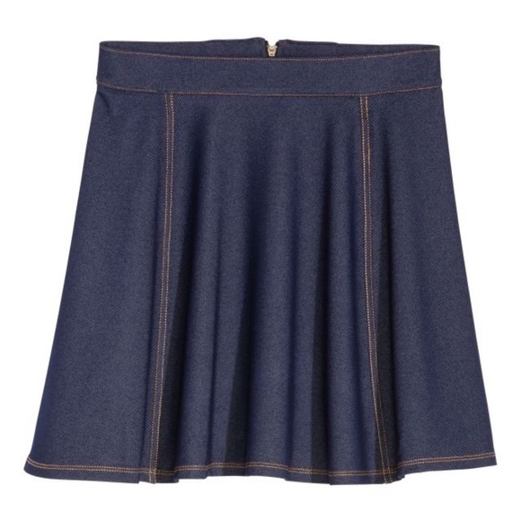 ❤️ 🆕 H&M Short skater skirt blue small soft fabric 🔥✨🔥 - Picture 2 of 8